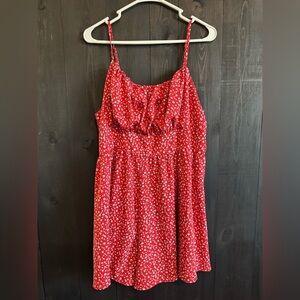 SHEIN Red Floral Curve Dress